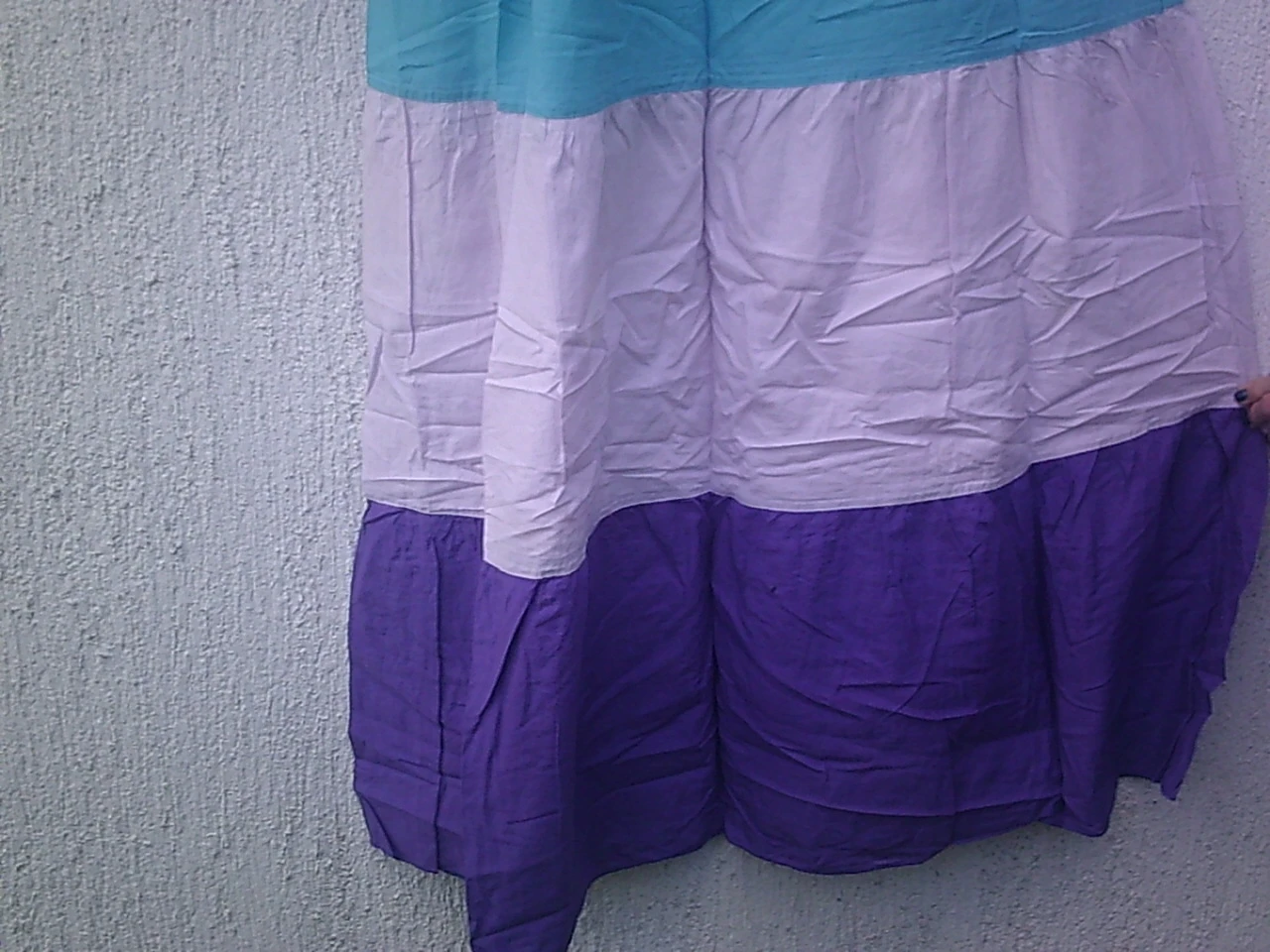 Vestido longo evasivo com faixas multicoloridas Tamanho G – photo 5